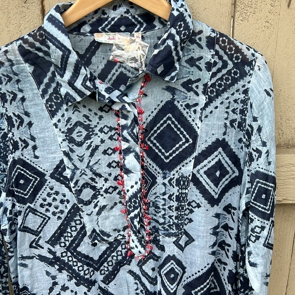 Dolma Cotton Cover Up Dress New With Tags Bohemian Beach Hippie Cottagec… - Picture 4 of 8